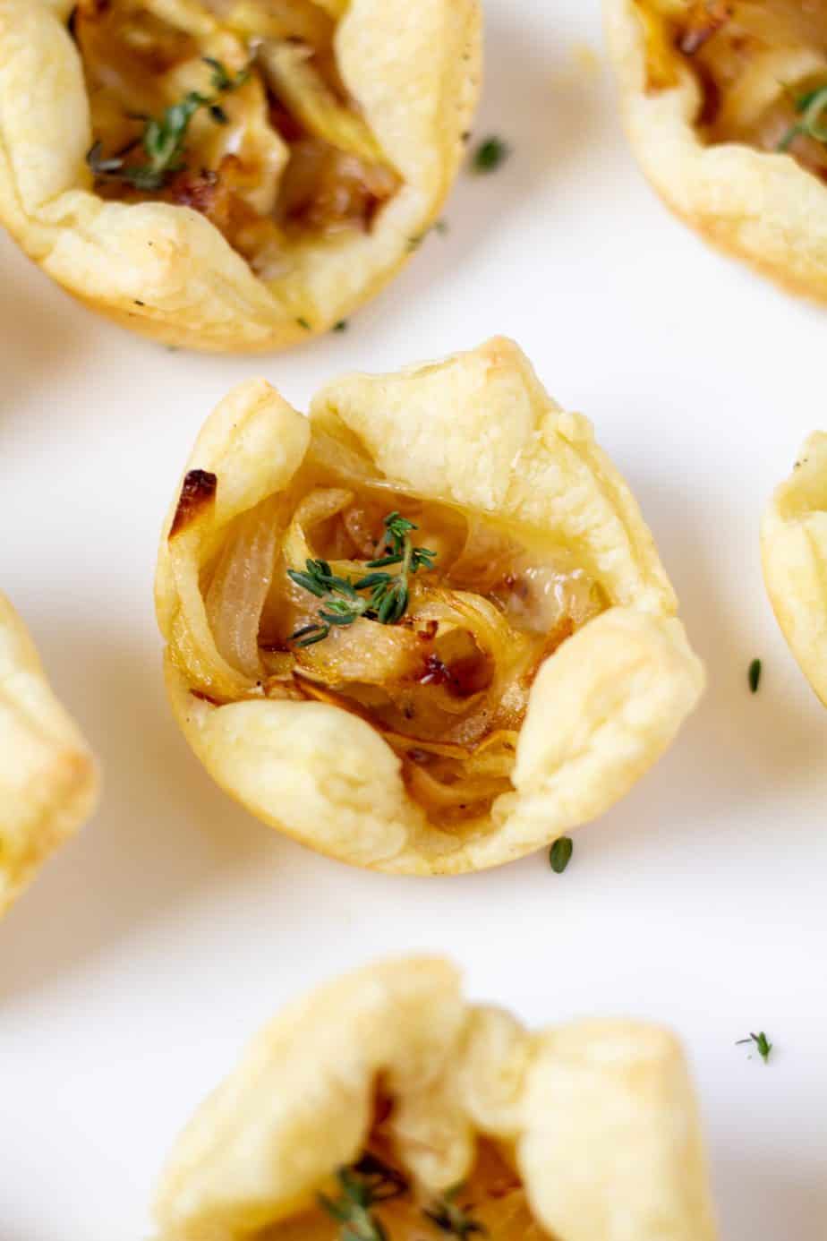 Caramelized Onion and Brie Appetizer Bites - Salty Lemon Sister