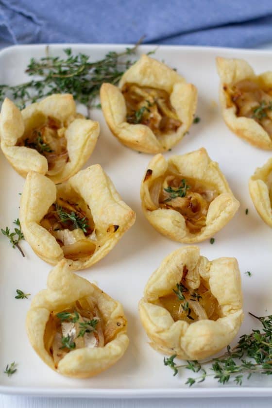 Caramelized Onion and Brie Appetizer Bites - Salty Lemon Sister